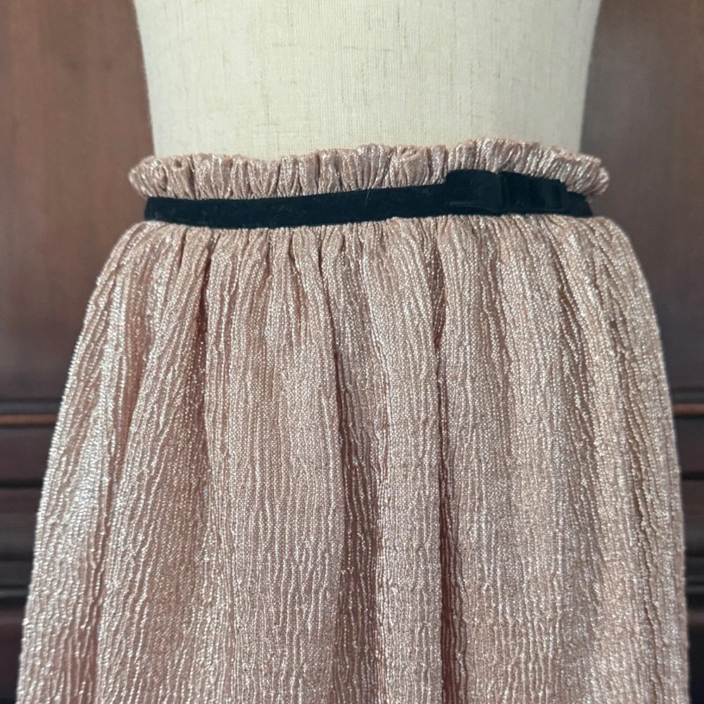 Kate Spade Girls 3T Rose Gold Metallic Party Skirt Holiday Special Occasion